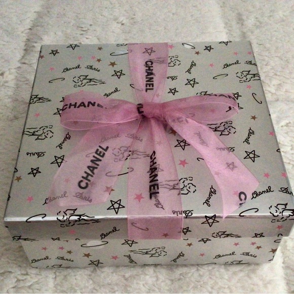 CHANEL Other - Vintage Chanel Paris Empty Gift Box with Signature Ribbon - Angels and Planets